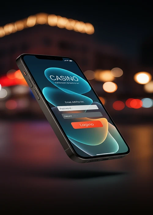 Interface de connexion sécurisée de Casinova Casino sur un écran d'ordinateur et un smartphone, affichant les champs d'identification.