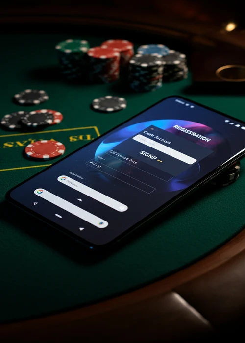 Interface de création de compte sécurisée Casinova Casino avec formulaire d'inscription et options de bonus de bienvenue